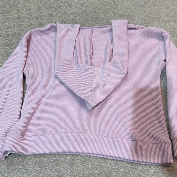 Rip Curl Lilac V Neck Hoodie - Size S w/Sherpa Checkered Zippered Pouch - Picture 6 of 7